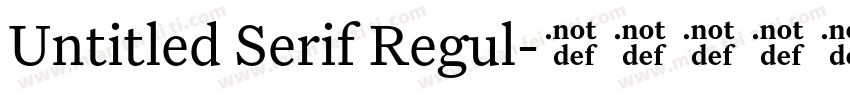 Untitled Serif Regul字体转换